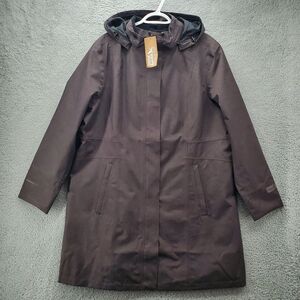 Eddie Bauer Womens Girl on the Go Trench Coat XXL Waterproof Aubergine NWT